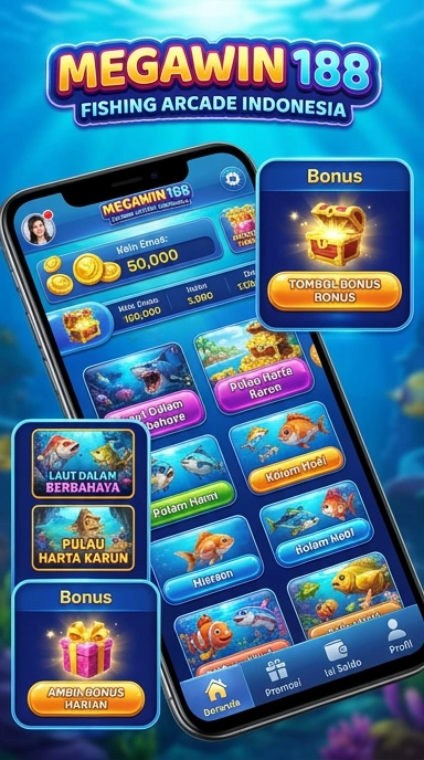 Tampilan antarmuka utama megawin188 yang intuitif dan menarik.